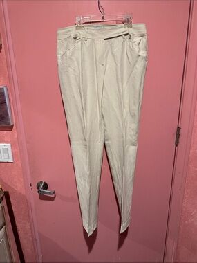 Emanuel Ungaro Cream High-Waist Pants